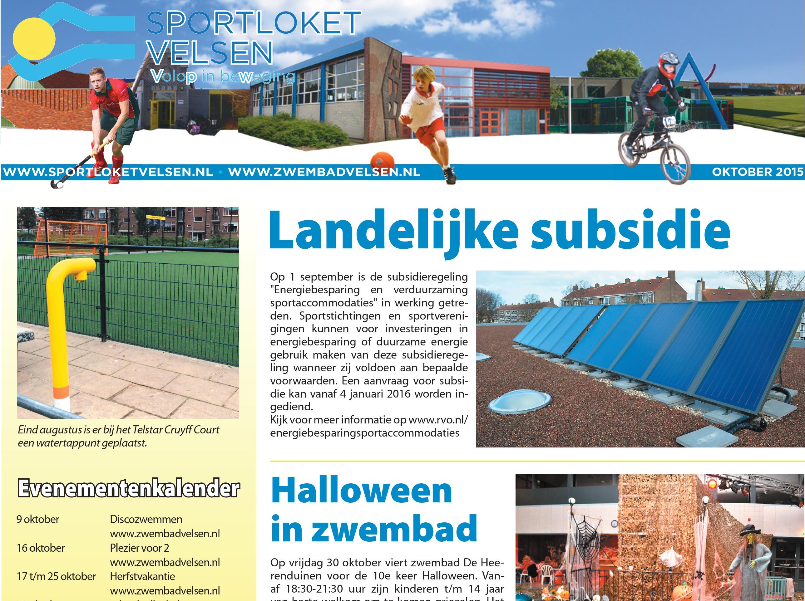 Sportkrant oktober 2015
